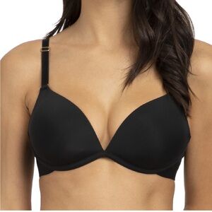 LIVELY Deep V Wireless Push Up Women's Bra No Underwire Extra Foam Padding 36D